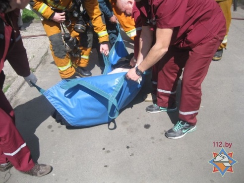 На пожаре спасен житель Пинска