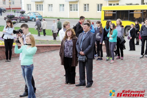 В Кобрине состоялся флешмоб.