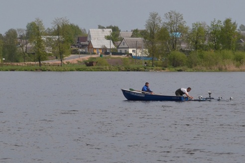 У Глыбокім усталявалі плаваючы фантан