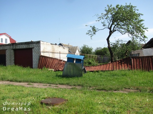 Последствия урагана в Добруше (фото)