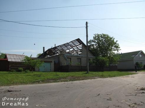 Последствия урагана в Добруше (фото)