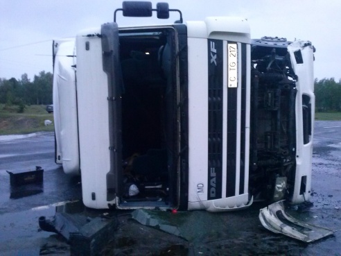 В Светлогорском районе перевернулась фура с мясом (обновлено, добавлено фото)