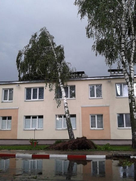 Ураган у Глыбокім: фотаздымкі стыхіі