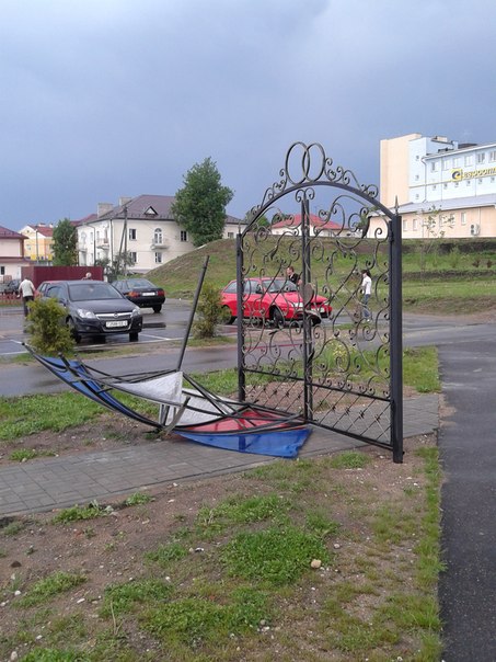 Ураган у Глыбокім: фотаздымкі стыхіі