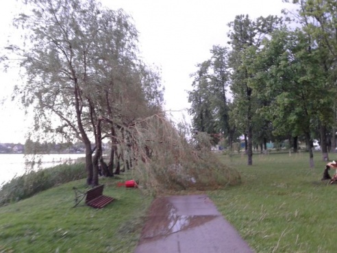 Ураган у Глыбокім: фотаздымкі стыхіі