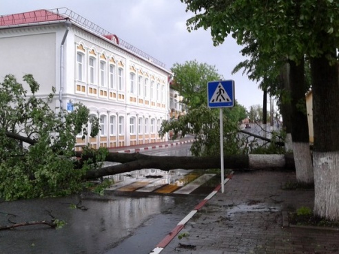 Ураган у Глыбокім: фотаздымкі стыхіі