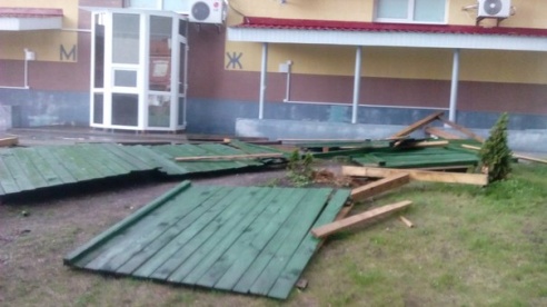 Ураган у Глыбокім: фотаздымкі стыхіі