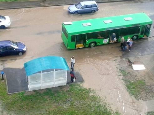 Горки после ливня. Фото