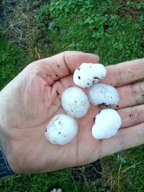Фотофакт: под Светлогорском прошел крупный град