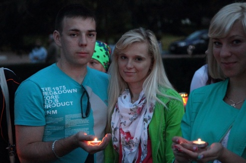 День города в Горках. Акция "Свеча памяти"