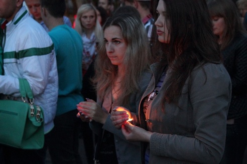 День города в Горках. Акция "Свеча памяти"