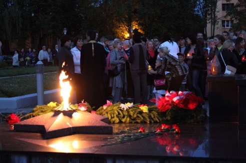 День города в Горках. Акция "Свеча памяти"