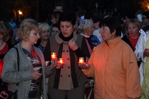 День города в Горках. Акция "Свеча памяти"