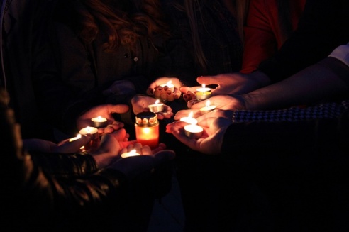 День города в Горках. Акция "Свеча памяти"