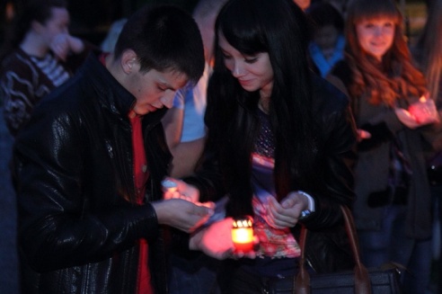 День города в Горках. Акция "Свеча памяти"