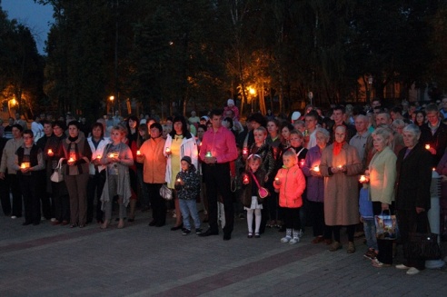 День города в Горках. Акция "Свеча памяти"