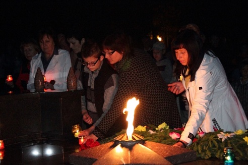 День города в Горках. Акция "Свеча памяти"