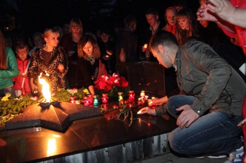 День города в Горках. Акция "Свеча памяти"