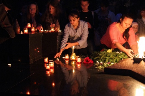 День города в Горках. Акция "Свеча памяти"