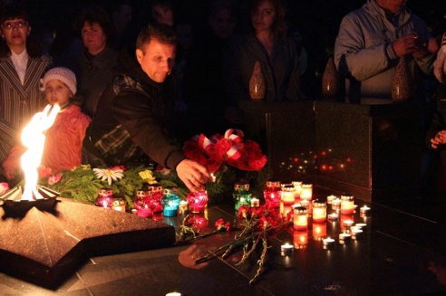 День города в Горках. Акция "Свеча памяти"