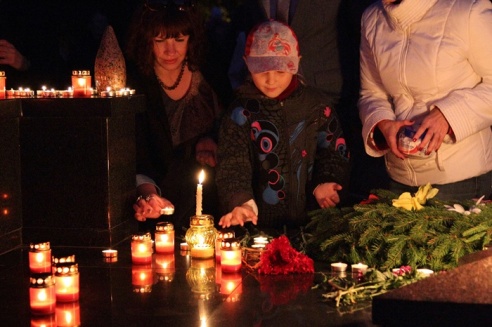 День города в Горках. Акция "Свеча памяти"