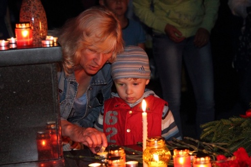 День города в Горках. Акция "Свеча памяти"