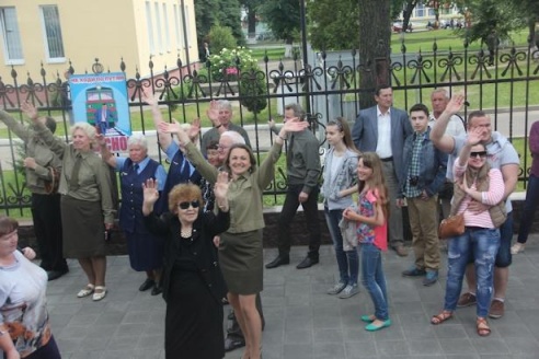 В Барановичах проехал поезд Победы на паровозной тяге