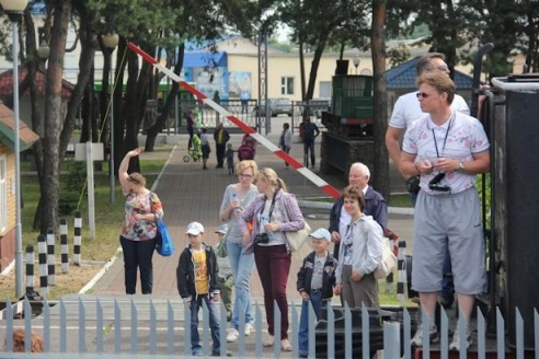 В Барановичах проехал поезд Победы на паровозной тяге