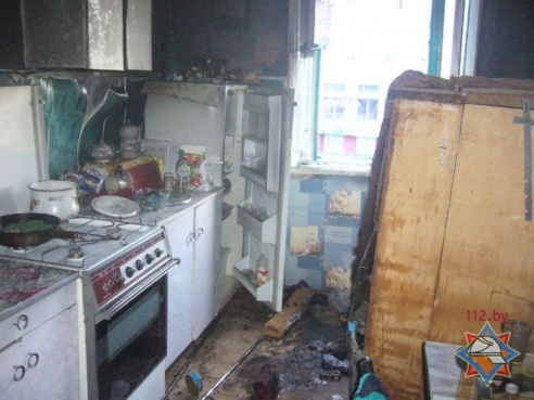 В Бобруйске горела квартира