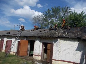 Пожар напротив исполкома