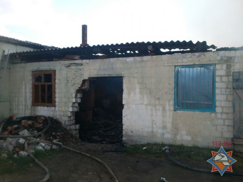 В Быховской районе горела молочно-товарная ферма