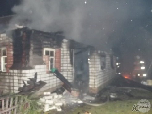 Пожар в д. Красное. Погиб человек