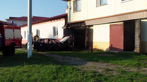 Пожар возле пожарки