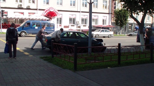 Снова авария в центре