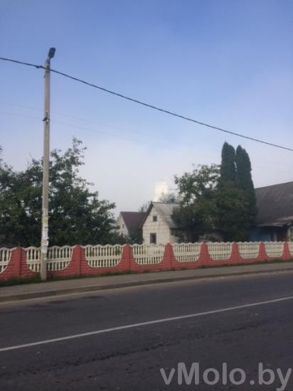 Дымовая завеса над Радошковичами. Скорее всего, горят поля