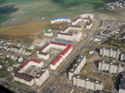 Слуцк с вертолёта. Фото