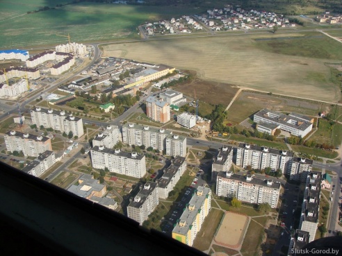 Слуцк с вертолёта. Фото