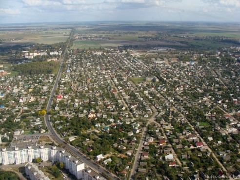 Слуцк с вертолёта. Фото