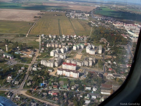 Слуцк с вертолёта. Фото