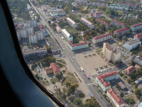 Слуцк с вертолёта. Фото