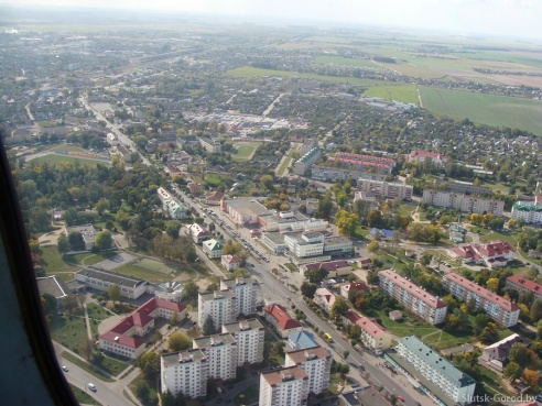 Слуцк с вертолёта. Фото