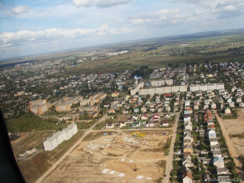 Слуцк с вертолёта. Фото