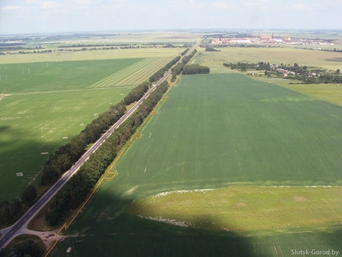 Слуцк с вертолёта. Фото