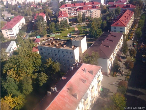 Слуцк с вертолёта. Фото