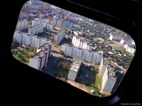 Слуцк с вертолёта. Фото