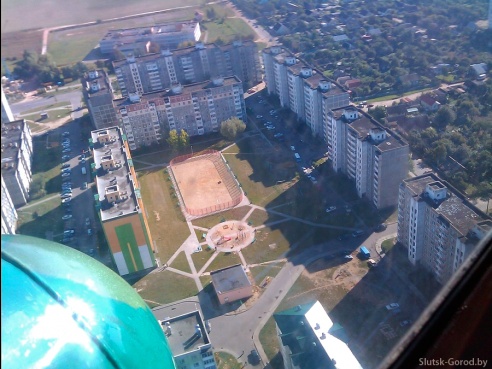 Слуцк с вертолёта. Фото