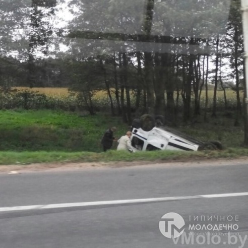 Авария на выезде из Молодечно (фото)