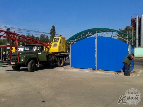 Павильон на остановке возле магазина «Чыгуначны» (фото)