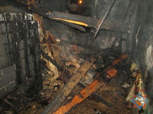 Сгорел жилой дом в д. Полонка Барановичского района