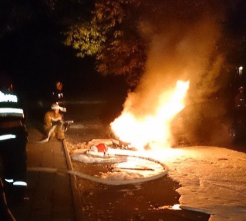 Сегодня ночью в Светлогорске сгорел BMW